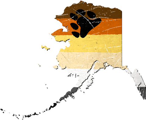 Alaska Silhouette Bear Pride Flag - Alaska (500x500), Png Download