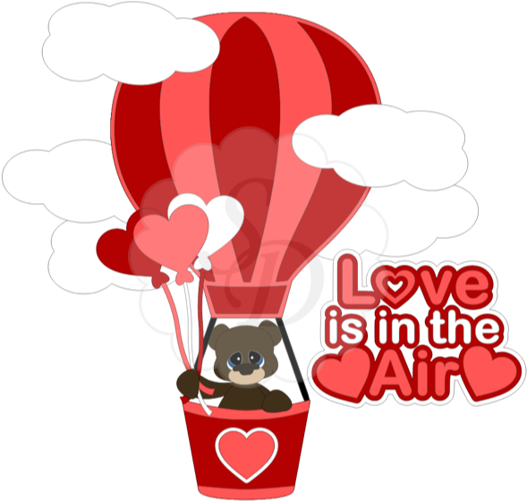 Love In The Air - Hot Air Balloon (600x600), Png Download