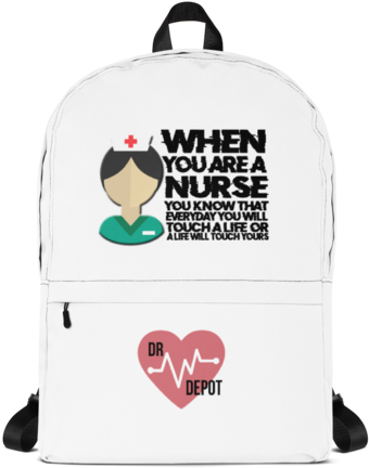When You Are A Nurse Backpack Front View - Backpack (480x480), Png Download