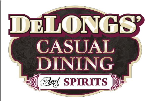 Delongs' Casual Dining Logo - Delongs Casual Dining Pontiac Il (600x399), Png Download