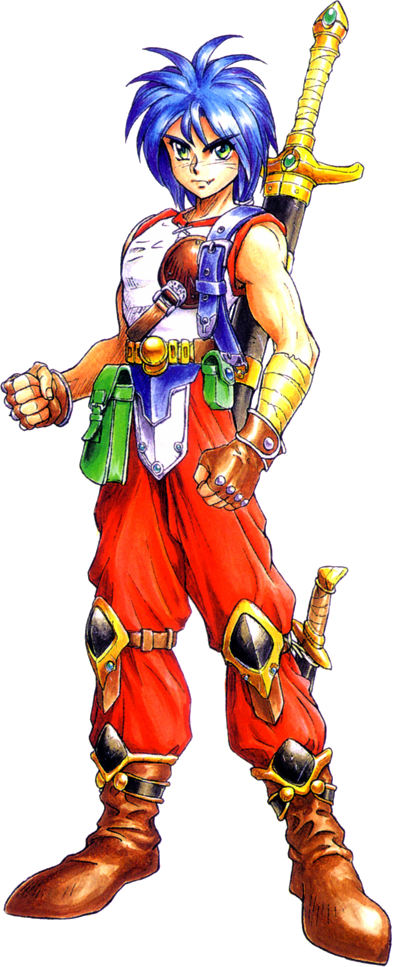 Bofii Ryubateson Artwork 2 - Breath Of Fire Ii Ryu (393x967), Png Download