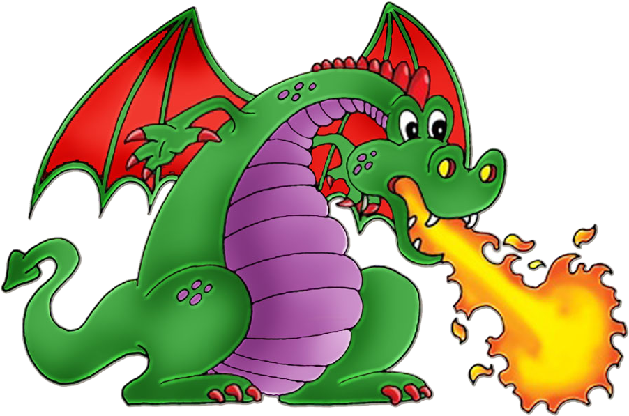 Fire Breathing Dragon Cartoon Clip Art - Kassim And The Greedy Dragon (1000x707), Png Download