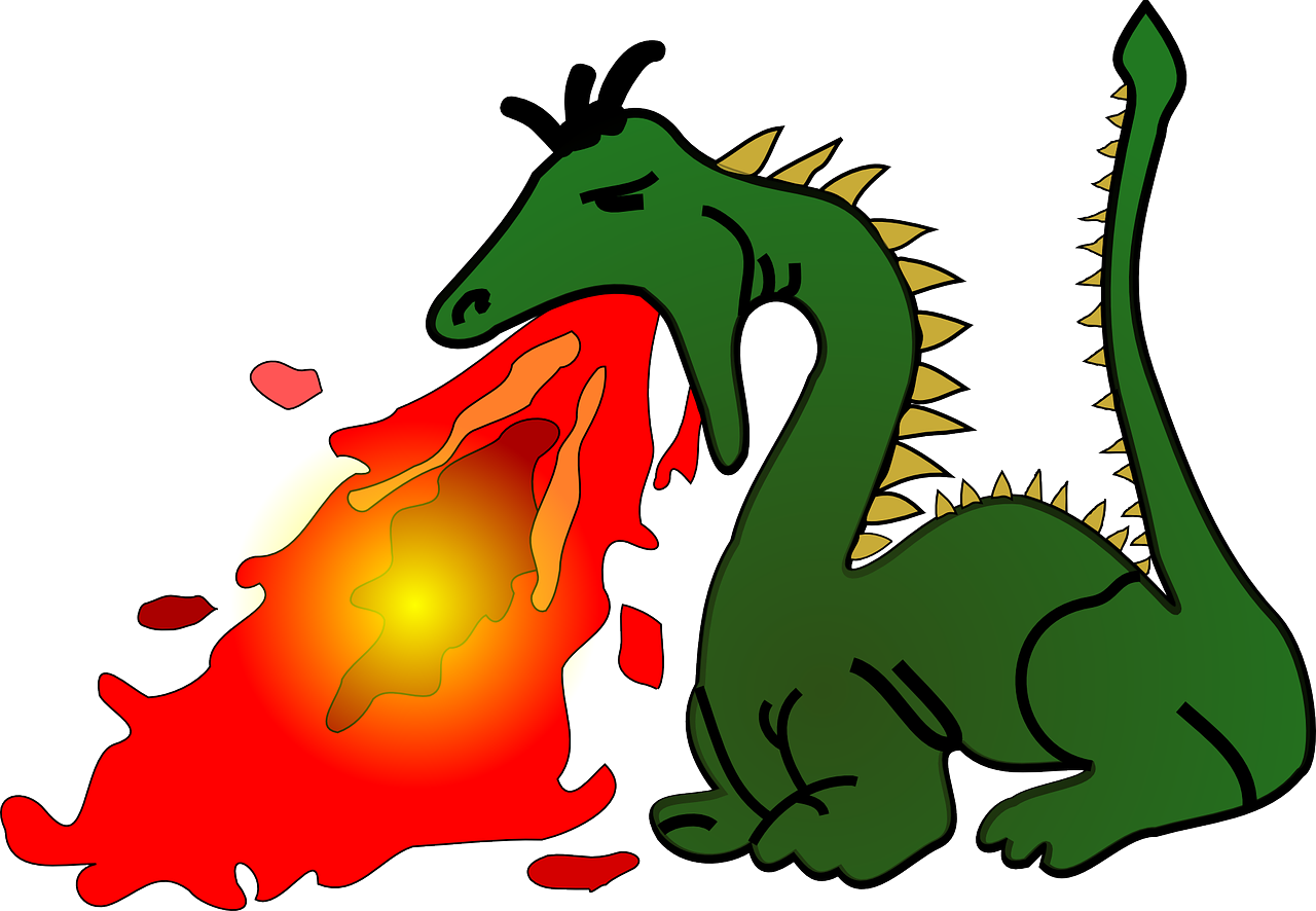 Halitosis Commonly Known As Bad Breath Is A Very Embarrassing - Cartoon Dragon Blowing Fire (1280x886), Png Download