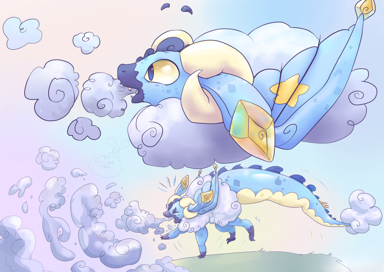 Spyrosona Spyro Spyro Oc Dragon Fire Breathing Cotton - Cartoon (1280x908), Png Download