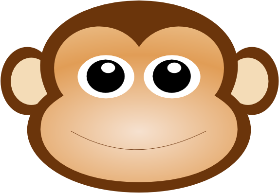 Monkey Face For Baby Shower (600x429), Png Download