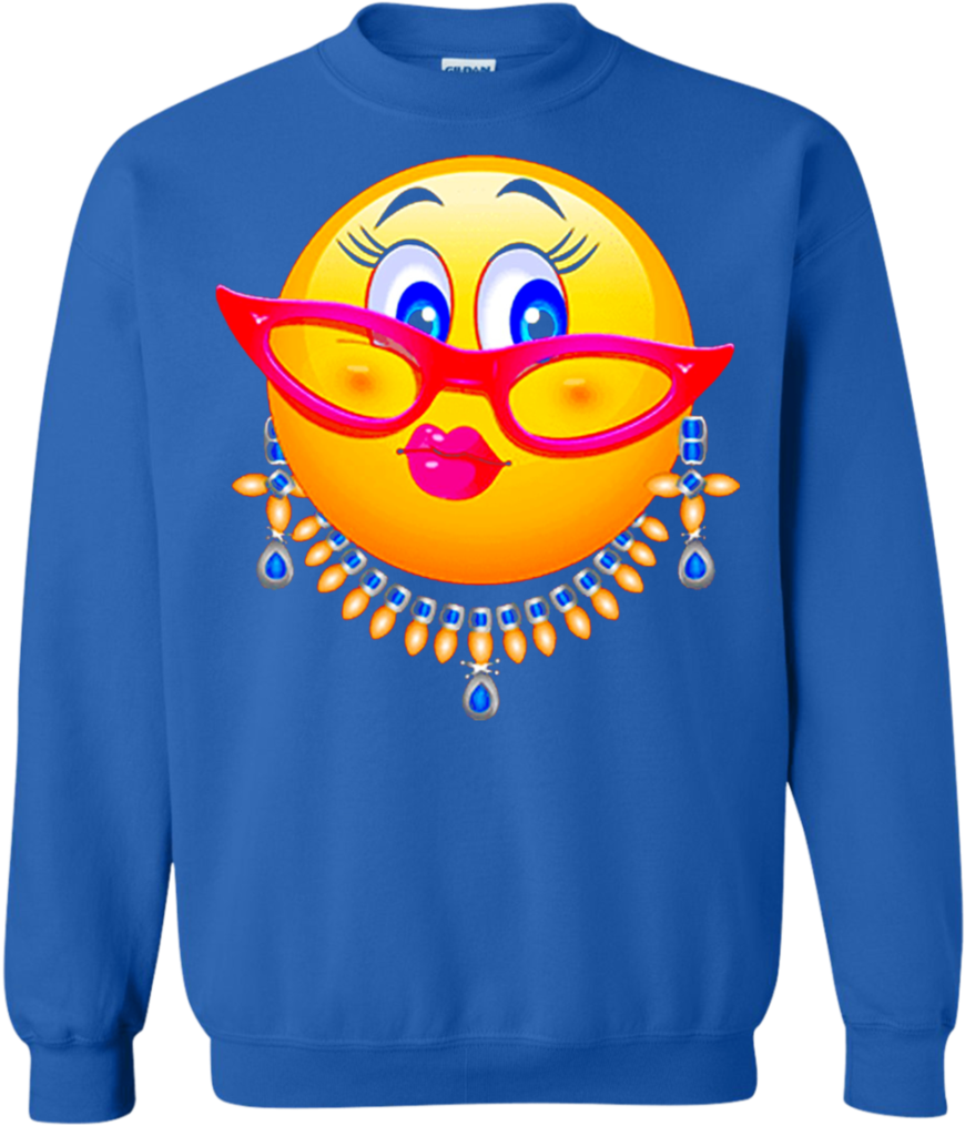 Lady Bling Face Emoji Costume - Lady Bling Face Emoji Costume - Smiley Funny Emoticon (1024x1024), Png Download