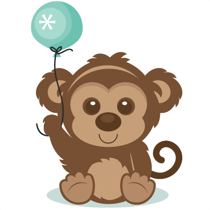Year Of The Monkey Clipart Cute Monkey Pencil And In - Birthday Animals Clipart Png (432x432), Png Download