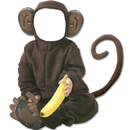 Baby - Monkey - Halloween Costume 18 Month Girl (450x448), Png Download