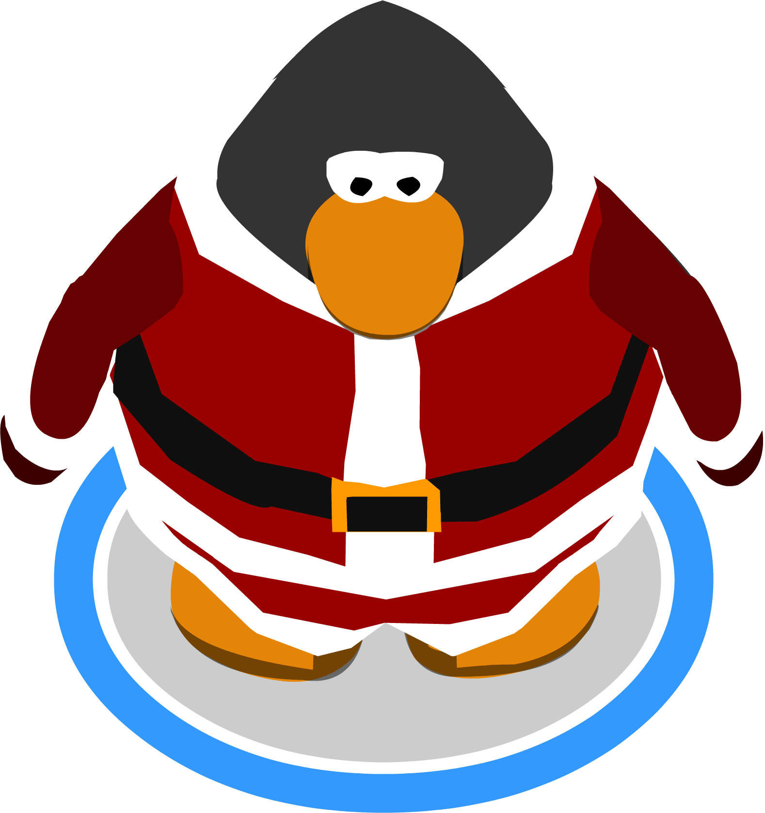 Santa Suit Ingame - Club Penguin Graduation Cap (1578x1677), Png Download