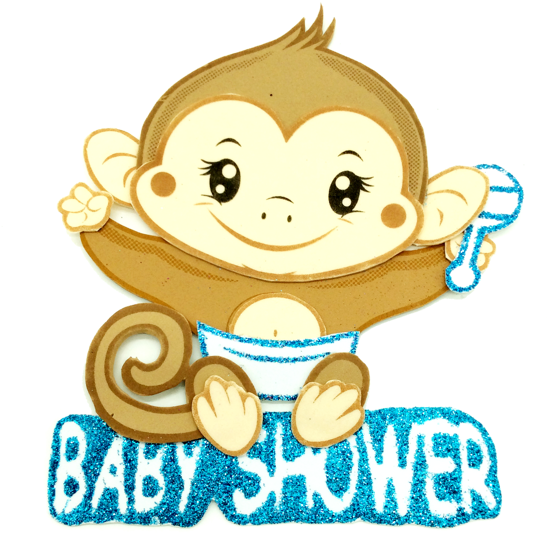 8" Baby Monkey - Cartoon (1280x1214), Png Download