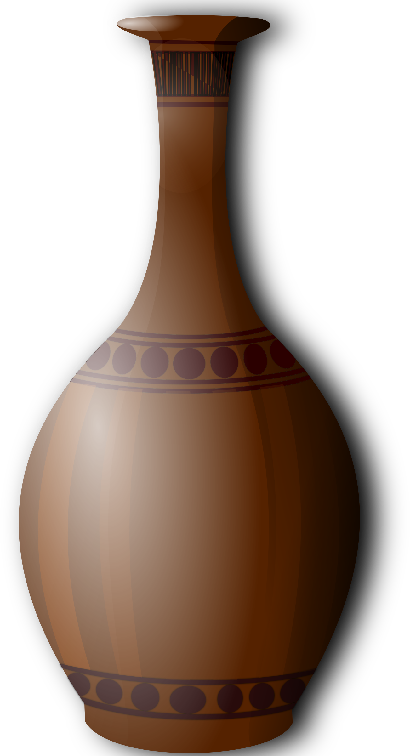 Vase Png - Vase Brown (1697x2400), Png Download