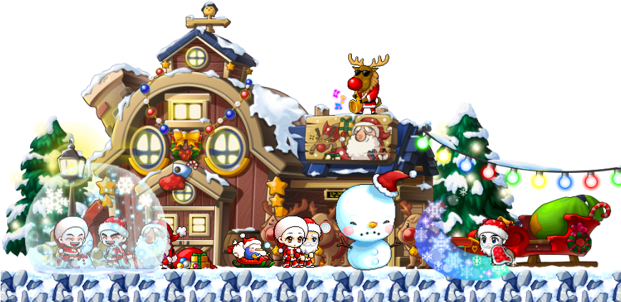 Image - Maplestory Christmas Padded Jacket (871x433), Png Download