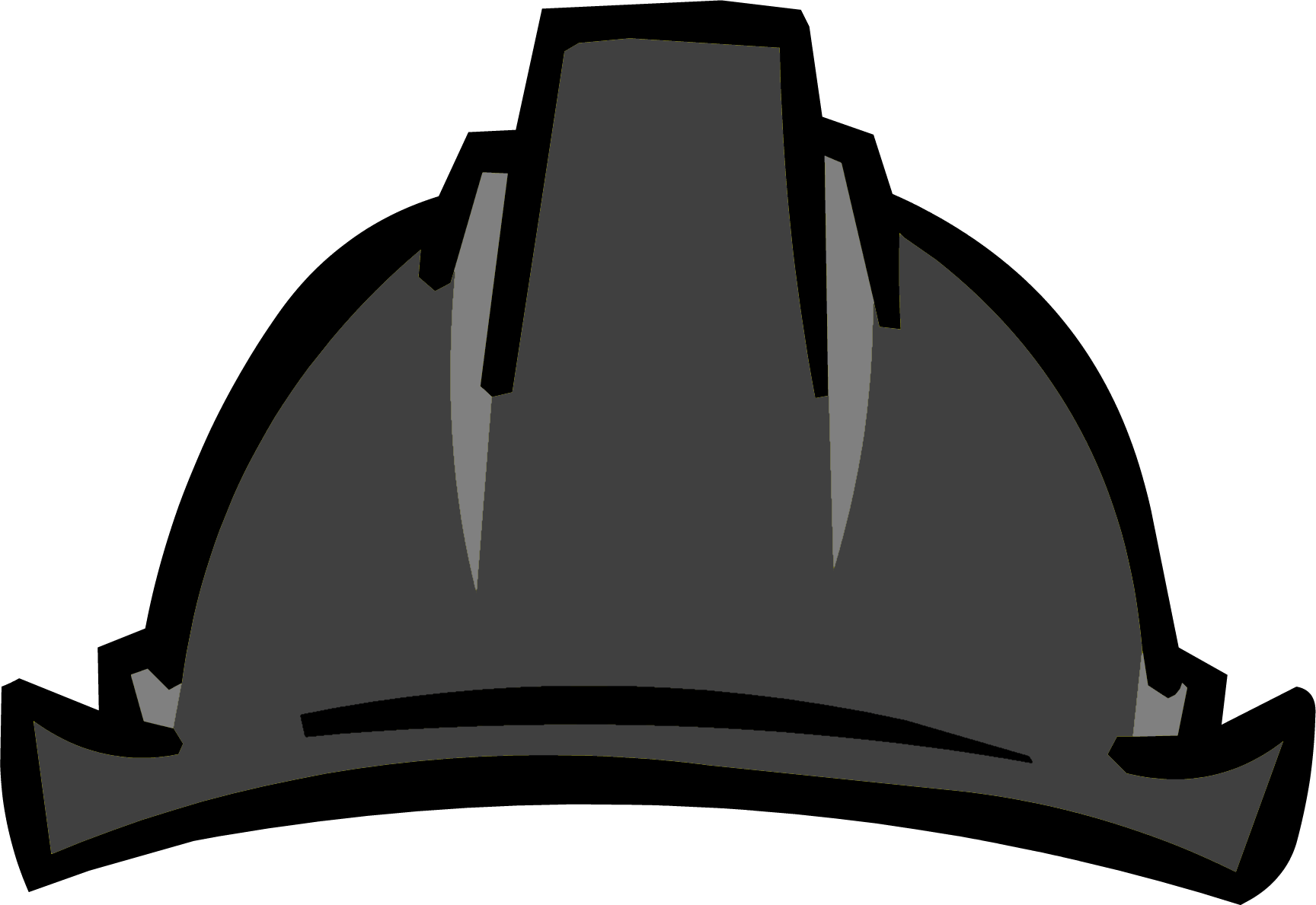 Hard Hat - Club Penguin Grey Hat (1728x1189), Png Download