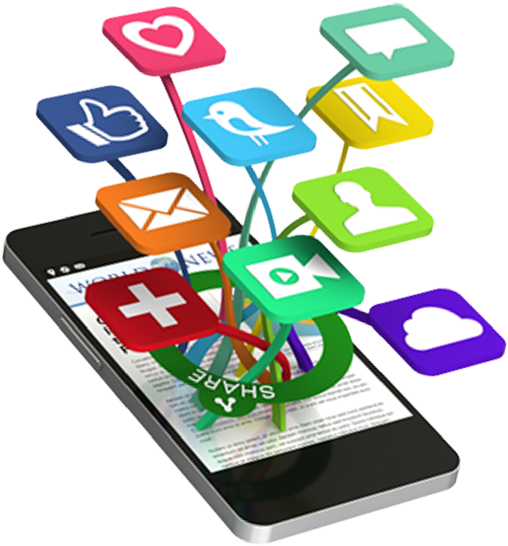 Phone Social Media Png (1018x1108), Png Download