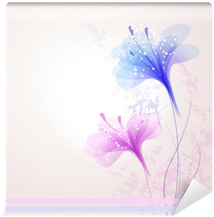 Vector Background With Pastel Flowers Wall Mural • - Chinese Hibiscus (400x400), Png Download