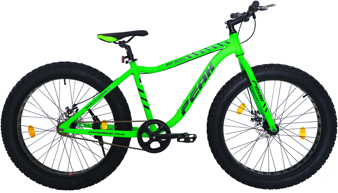 Khs Bicycles 2014 Khs 4-season 1000 Fat Bike 17" Green (1600x613), Png Download