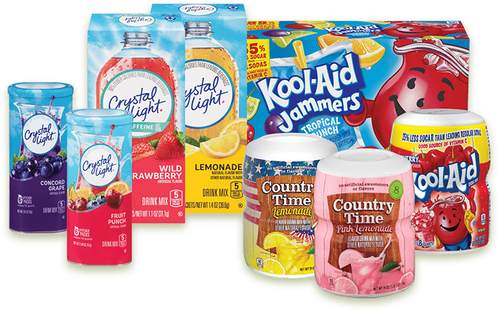 Kool-aid Country Time Crystal Light - Kool Aid Jammers Grape 10 - 6 Oz Pouches (722x450), Png Download
