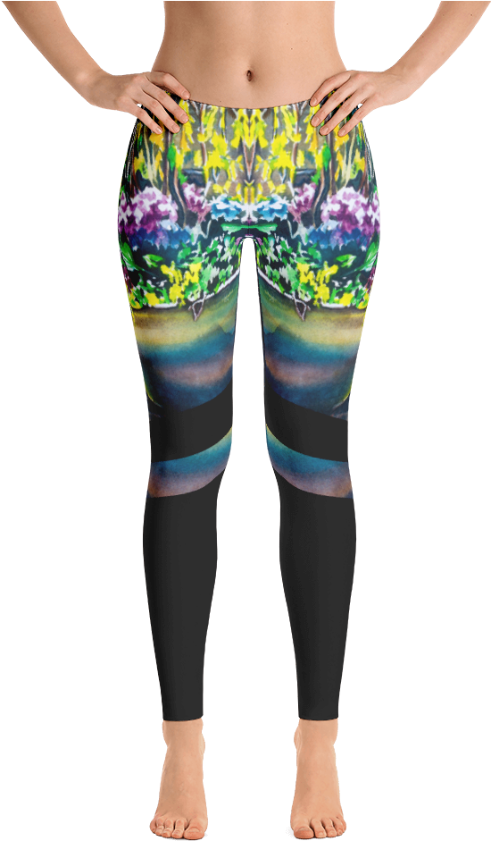 Flower Urn Watercolor Leggings - Midnight-teal Halftone Sneakers (1000x1000), Png Download