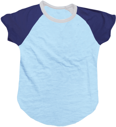 Burnout Blue/dark Blue Baseball T-shirt - Blue (415x415), Png Download