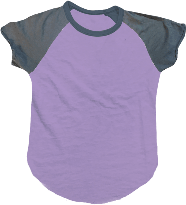 Burnout Lavender/purple Baseball T-shirt - T-shirt (415x415), Png Download