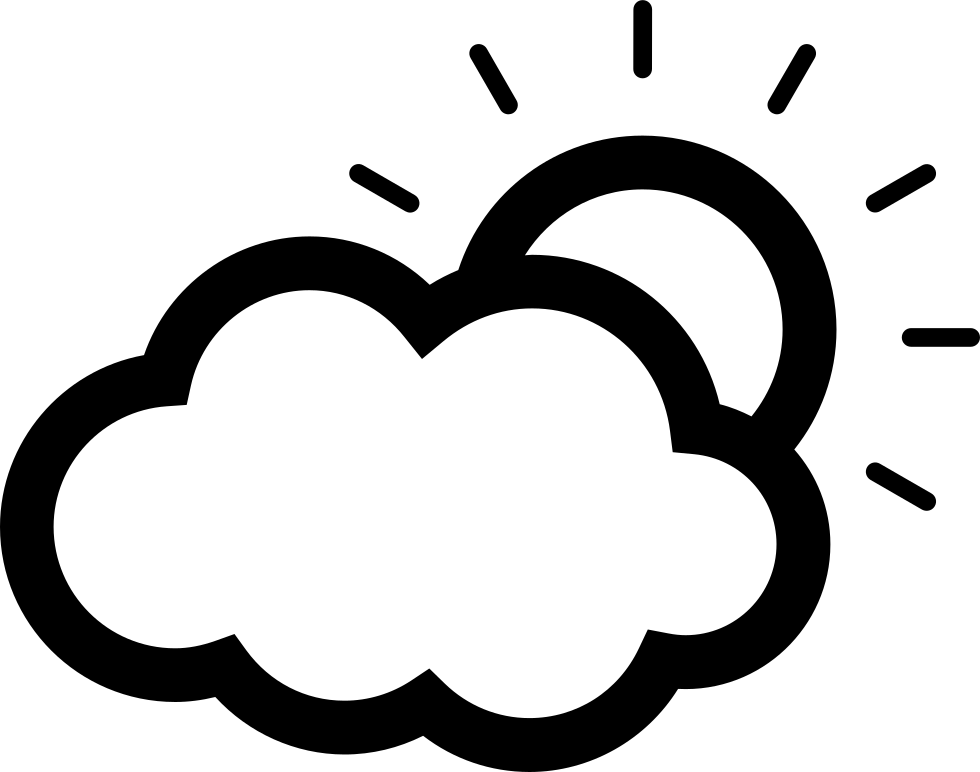 Png File - Cloud Sun Icon Png (980x772), Png Download