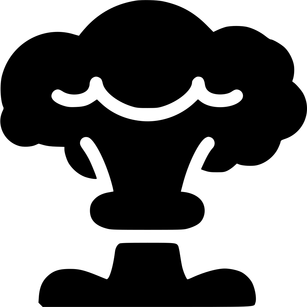 Svg Icon Free Download - Mushroom Cloud Icon Png (981x980), Png Download