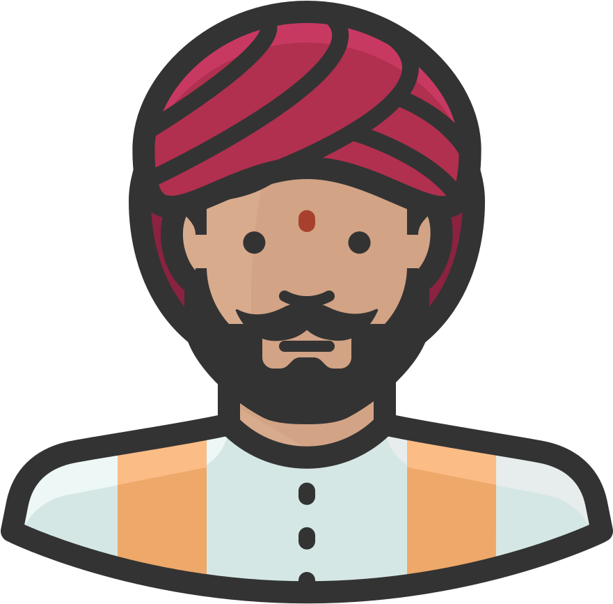 Indian Man Icon - Indian Icon (1024x1024), Png Download