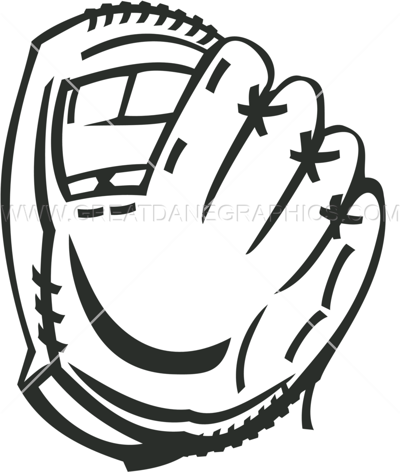 Drawn Baseball Svg - Baseball Glove Black And White (825x1068), Png Download