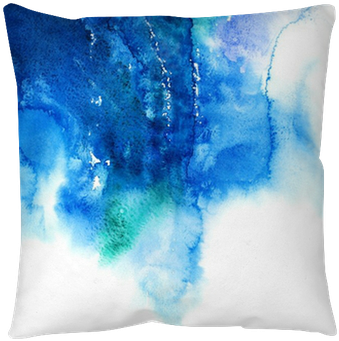 Blue Watercolor Abstract Hand Painted Background Pillow - Sound Origins: Developing Your Musical Identity (400x400), Png Download