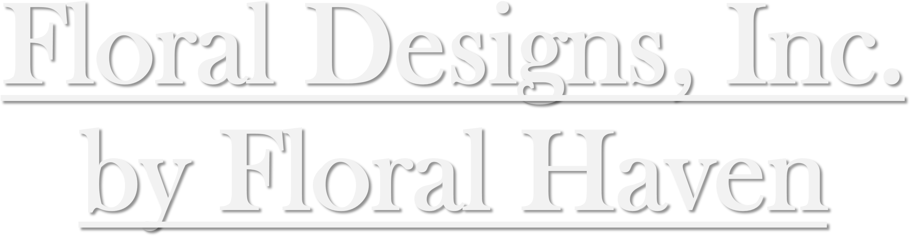 Floral Designs, Inc - Calligraphy (3459x1705), Png Download