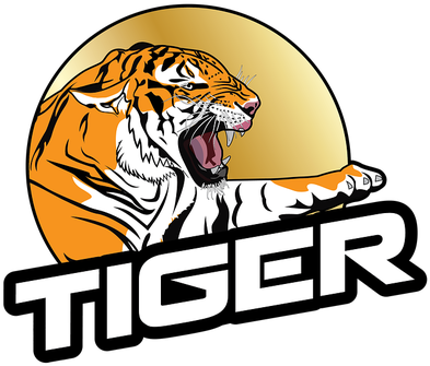 Poster Tiger Roaring Right Animal Nature Wildcat Jungle - Roaring Tiger Logo Mugs (566x400), Png Download