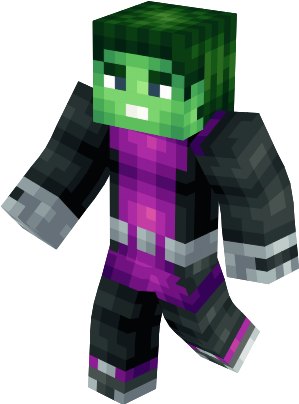 Best Boy Teen Titans Minecraft Skin (298x415), Png Download