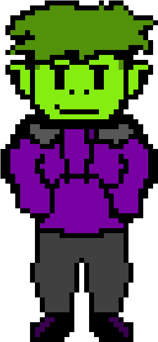 Beast Boy-teentale - Pixel Art (320x700), Png Download