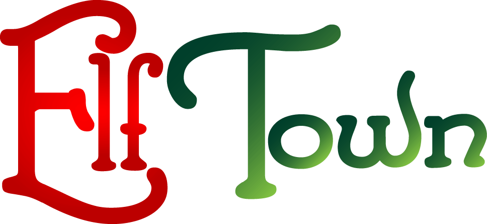 Elf Town Logo (968x445), Png Download