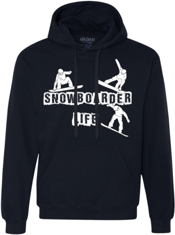 Snowboarder Life Navy Blue Heavyweight Pullover Fleece - Your Design Here Hoodie (900x900), Png Download