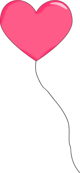 Heart Balloon Clip Art (275x595), Png Download