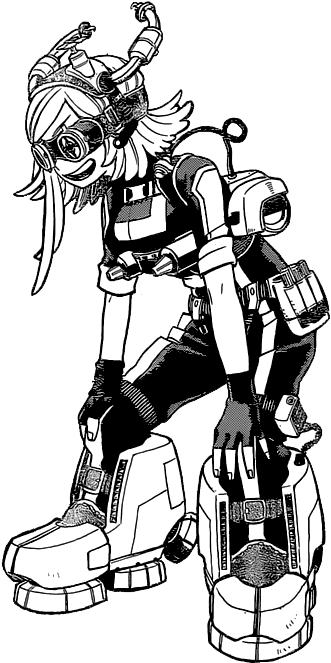 Mei Hatsune Full Body Of Gadgets Sports Festival - My Hero Academia Tech (342x672), Png Download