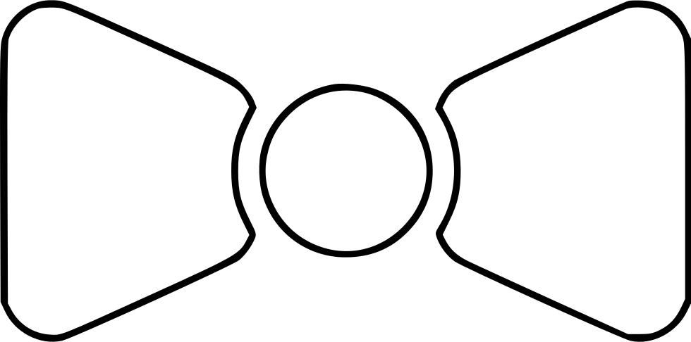 Bow Tie Comments - Line Art (980x486), Png Download
