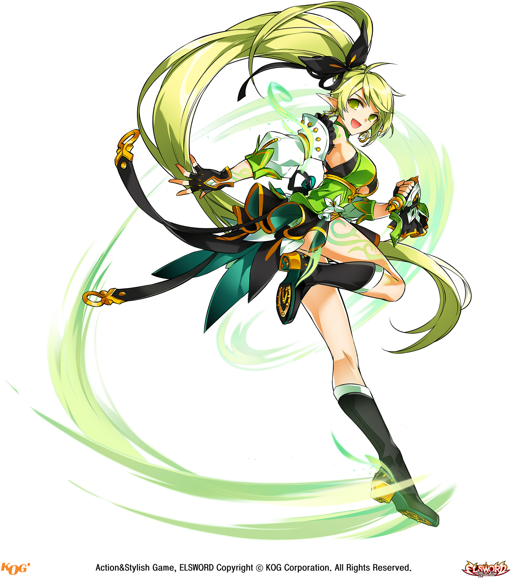 Elsword- Anemos - Elsword Rena 3rd Job (1870x2048), Png Download