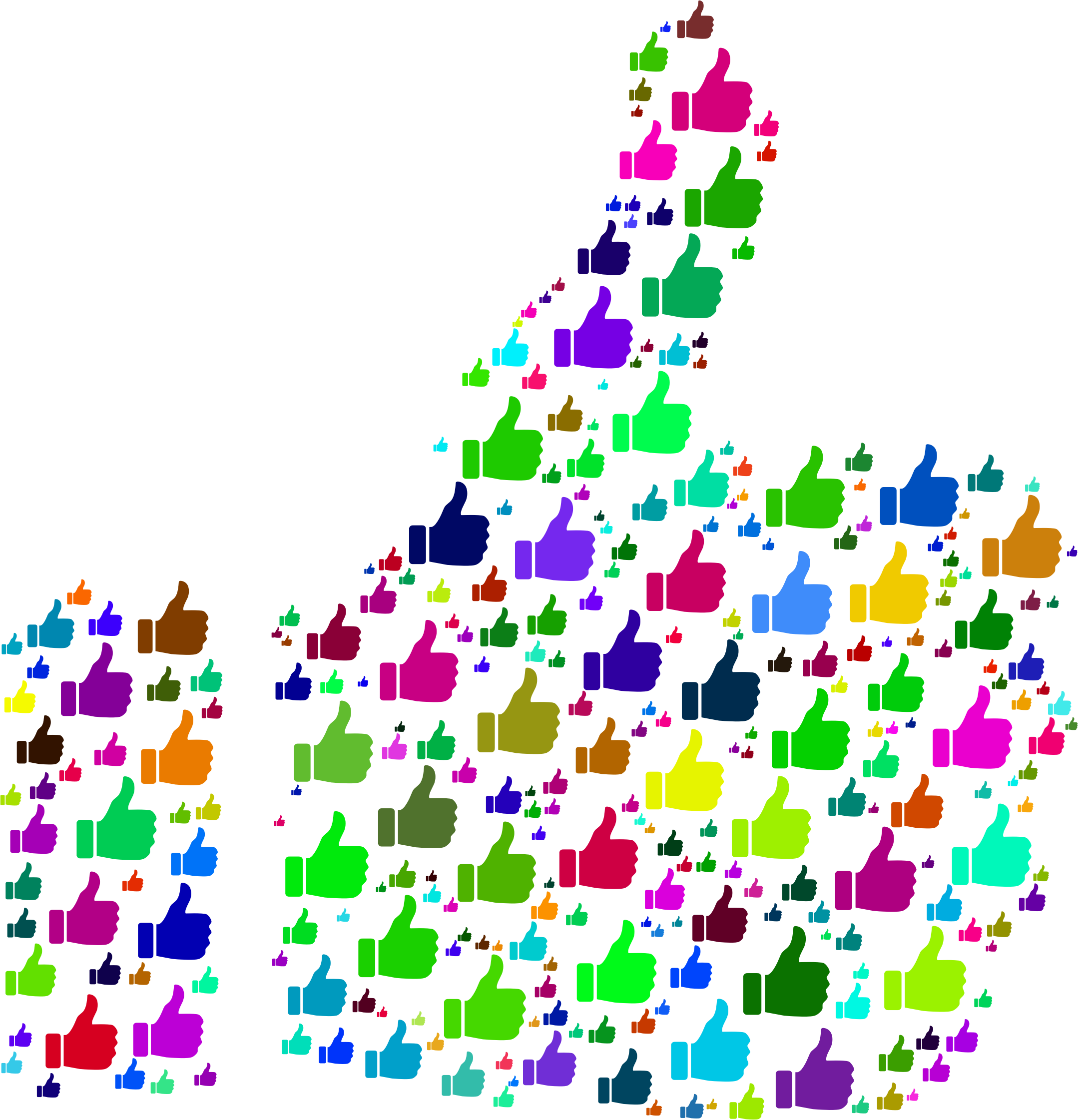 This Free Icons Png Design Of Colorful Thumbs Up Fractal (2158x2242), Png Download