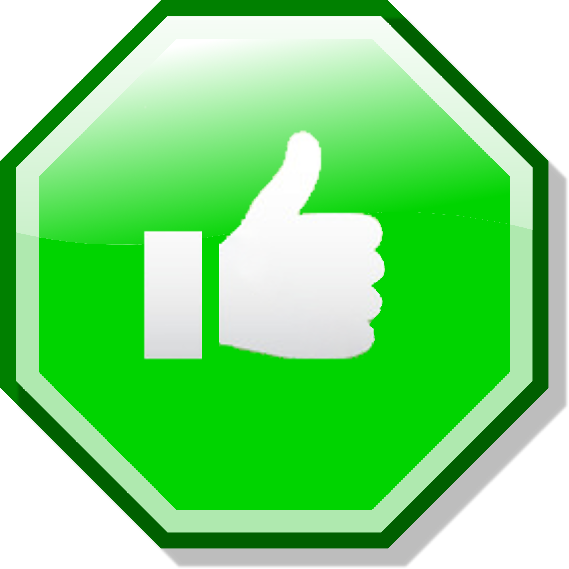 2000px-ok X Nuvola Green - Green Thumbs Up Sign (2000x2000), Png Download