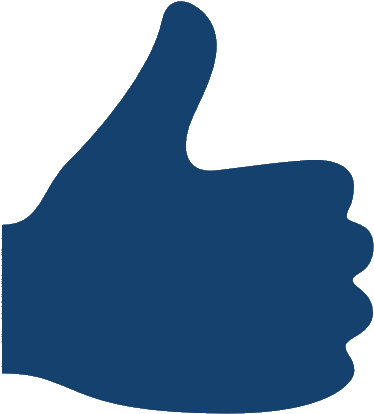 Making A Compliment - Dark Blue Thumbs Up (526x526), Png Download