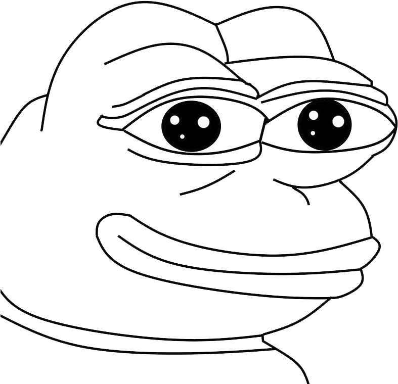 Clip Art Freeuse Download Co Comics Cartoons Thread - Pepe Meme Black And White (797x800), Png Download