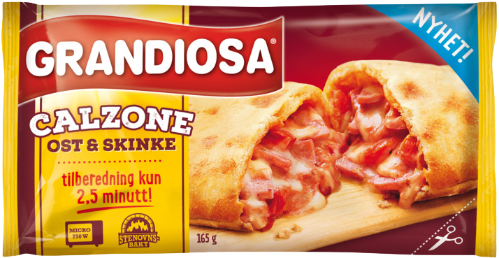 Calzone Ost Og Skinke - Grandiosa (747x629), Png Download