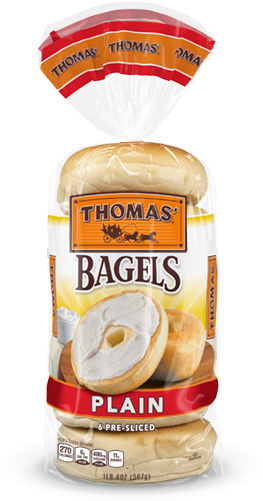 Thomas Plain Bagels Product - Bagels In A Bag (515x515), Png Download