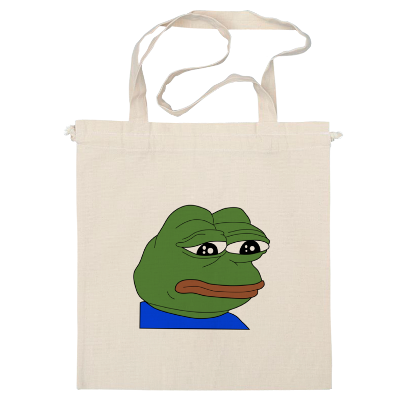 Сумка Printio Sad Frog Sad Frog Green For Girlfriend - Pepe The Frog Meme Party Funny Humor Hip Hop Comedy (800x800), Png Download