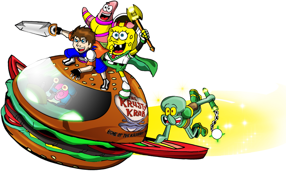 Ultima Patty Rocket - Krusty Krab (1051x706), Png Download
