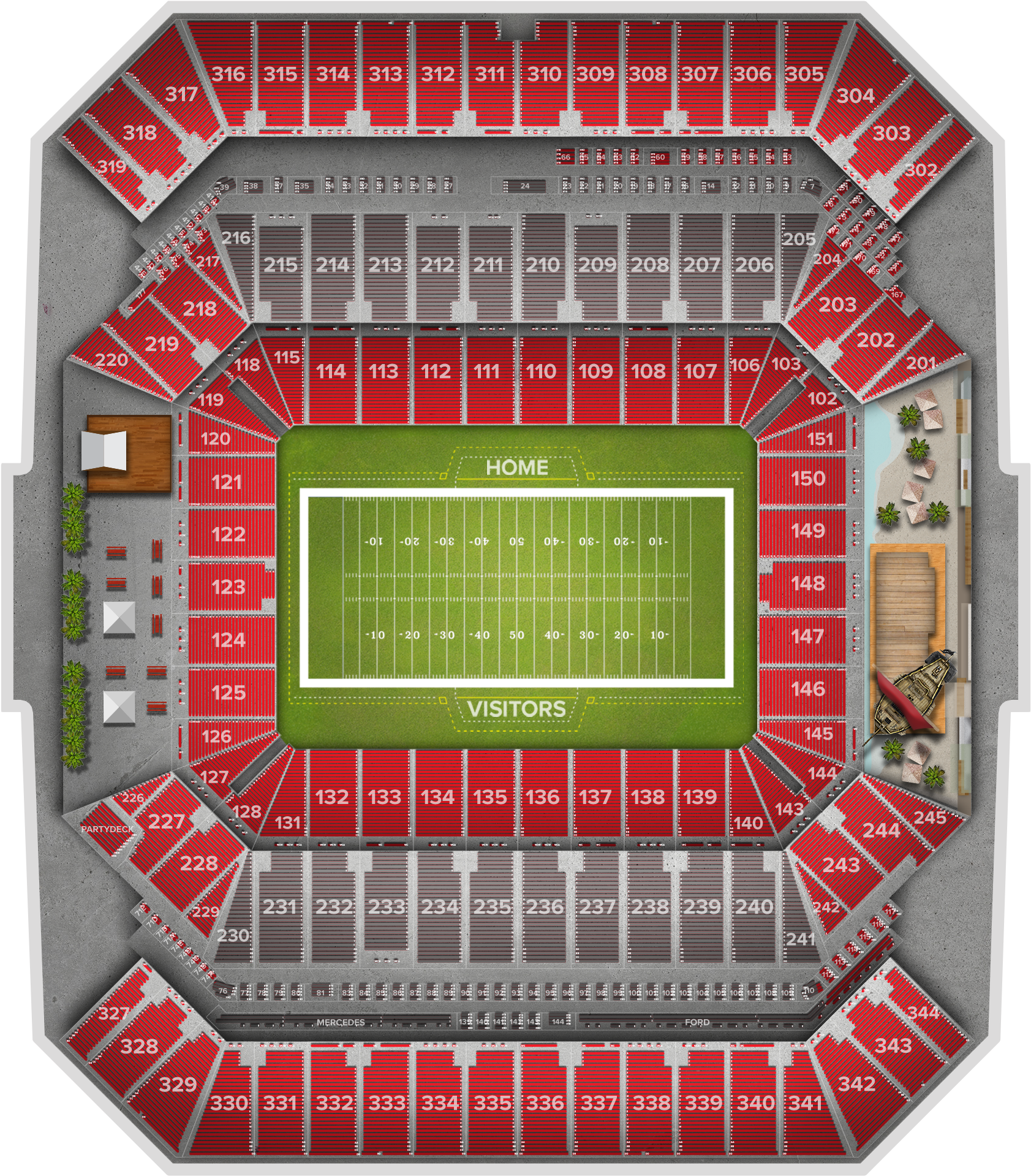 Philadelphia Eagles At Tampa Bay Buccaneers At Raymond - Raymond James Section 340 (2560x1936), Png Download