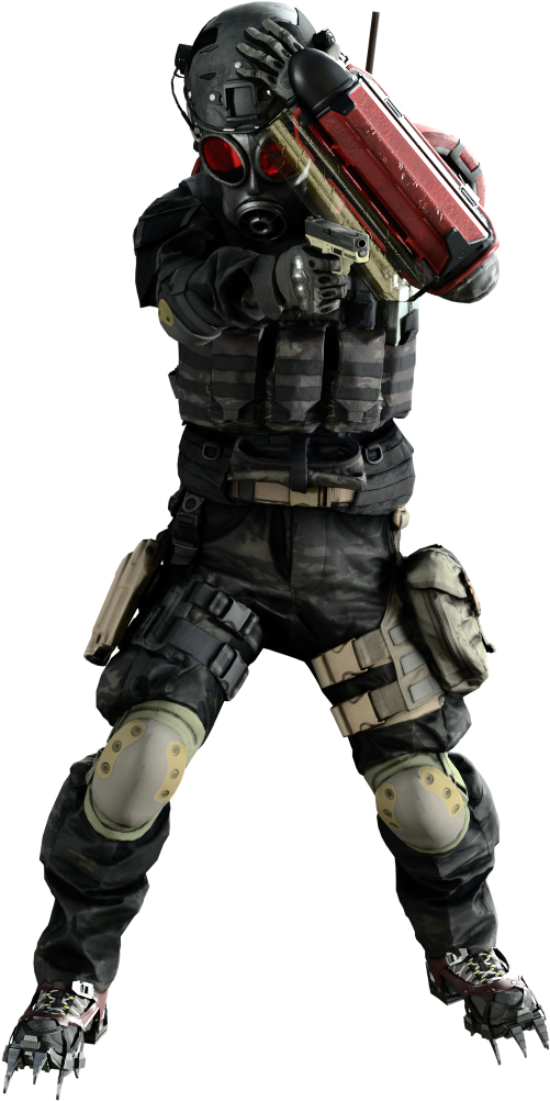 3a7 - Resident Evil 7 Umbrella Soldiers (555x1010), Png Download