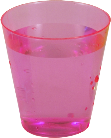 Neon Pink Plastic Shot Glass - Pink Shot Glass (400x495), Png Download